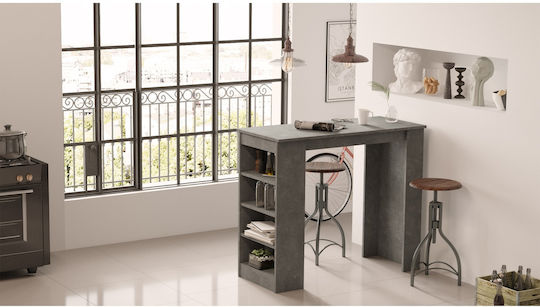 Brockley Table Bar Wooden with Cement Frame Gray 120x51.6x101.8cm