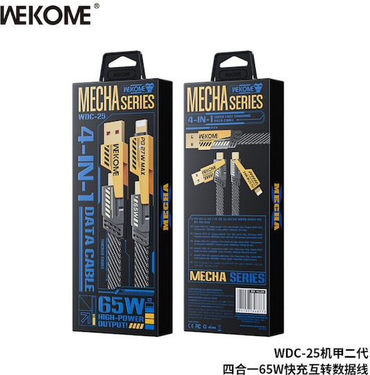 WK USB-A zu Lightning Kabel 65W Schwarz 1m (WDC-25)