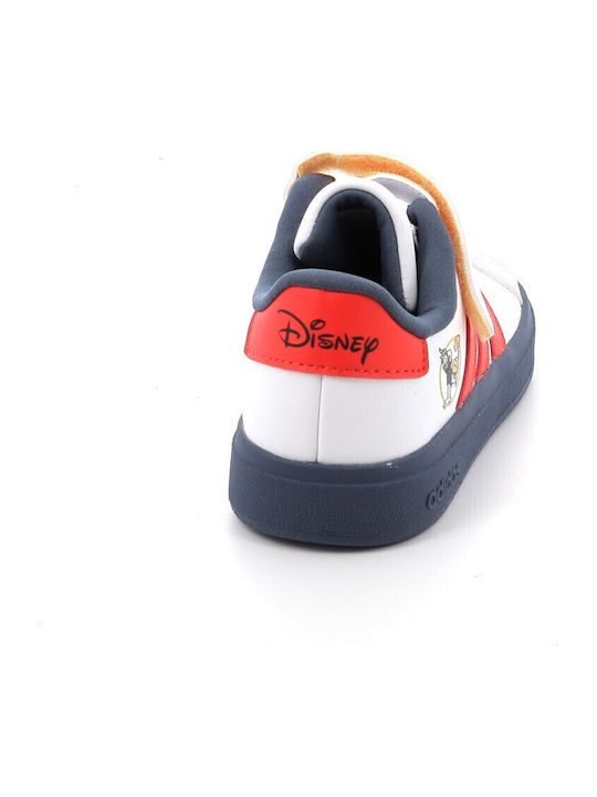 Grand Court GRAND COURT Mickey Kids Sneakers with Scratch White