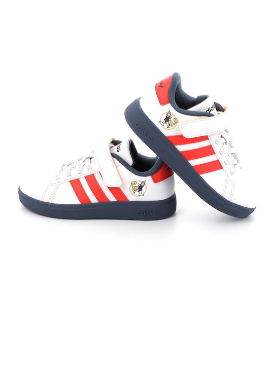 Grand Court GRAND COURT Mickey Kids Sneakers with Scratch White
