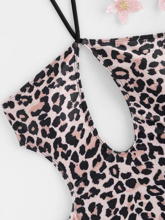 Ολόσωμο Μαγιό Animal Print Μπεζ
