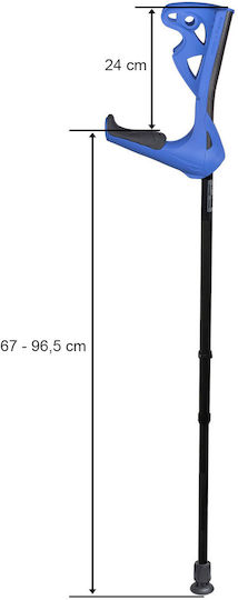 FDI Forearm Crutches Premium Βακτηρία Αγκώνα Μπλε 1407104