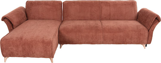 Mailo Corner Couch Bed with Reversible Angle Orange 300x150x87 cm