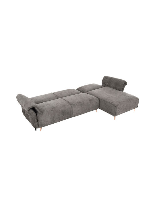 Mailo Corner Couch Bed with Reversible Angle Dark Gray 300x150x87cm