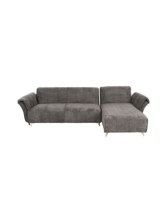 Mailo Corner Couch Bed with Reversible Angle Dark Gray 300x150x87cm