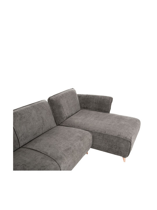 Mailo Corner Couch Bed with Reversible Angle Dark Gray 300x150x87cm