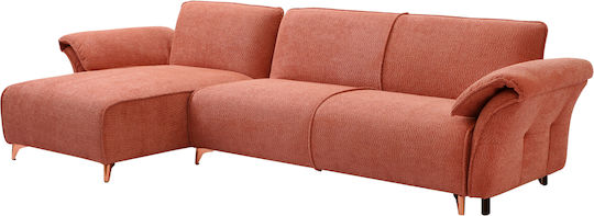 Mailo Corner Couch Bed with Reversible Angle Orange 300x150x87 cm