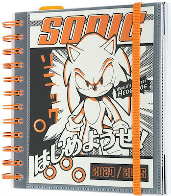 Academic Diary Spiral Soft Cover 2024/2025 Daily 11-month 14x16cm Sonic