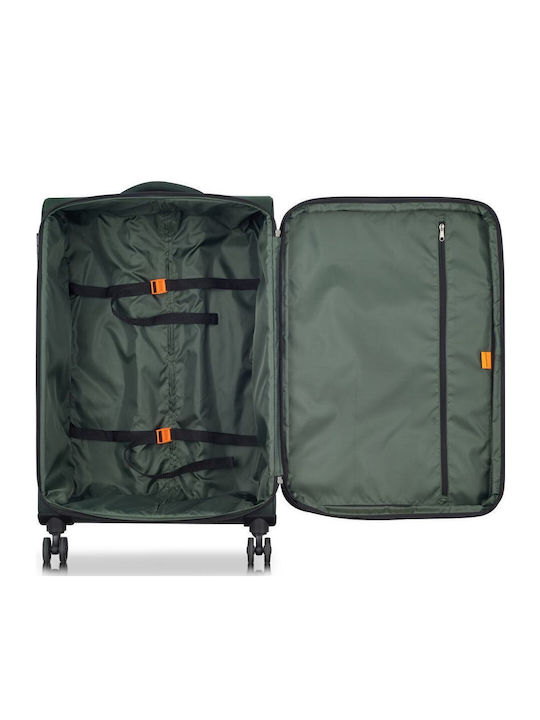 Securitech by Delsey Μεγάλη Βαλίτσα Ταξιδίου Υφασμάτινη Vanguard Green με 4 Ρόδες Ύψους 76εκ.