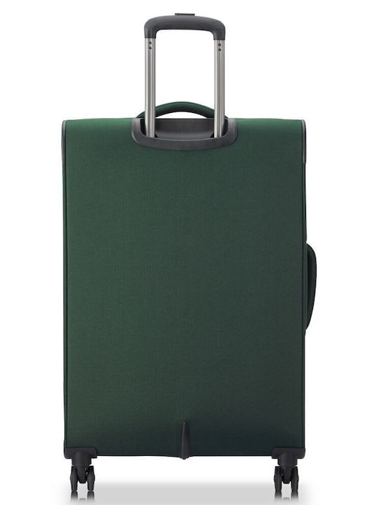 Securitech by Delsey Μεγάλη Βαλίτσα Ταξιδίου Υφασμάτινη Vanguard Green με 4 Ρόδες Ύψους 76εκ.