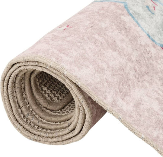 vidaXL Kinder Teppich Einhorn Rosa 160x230cm