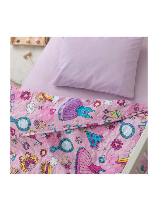 Borea Baby Quilt Baumwolle Rosa 110x140cm