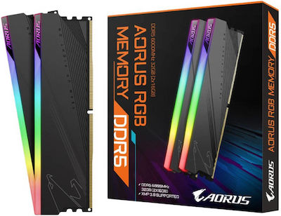 Gigabyte Aorus RGB 32GB DDR5 RAM with 2 Modules (2x16GB) and 6000 Speed for Desktop
