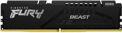 Kingston FURY Beast 32GB DDR5 RAM με 2 Modules (2x16GB) και Ταχύτητα 6000 για Desktop