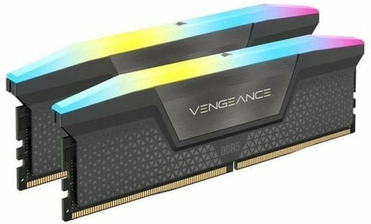 Corsair Vengeance RGB DDR5 32GB RAM με 2x16GB Modules και Ταχύτητα 6000 για Desktop