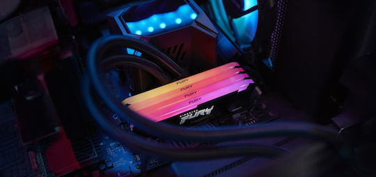 Kingston Fury Beast DDR4 16GB RAM με 2x8GB Modules και Ταχύτητα 3600 για Desktop
