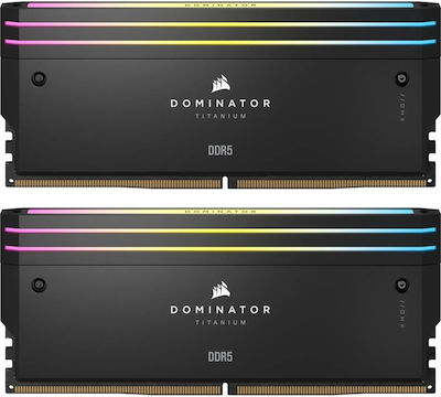 Corsair Dominator Titanium RGB XMP 32GB DDR5 RAM με 2 Modules (2x16GB) και Ταχύτητα 6000 για Desktop