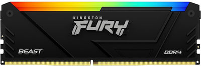 Kingston Fury Beast 16GB DDR4 RAM με 2 Modules (2x8GB) και Ταχύτητα 3200 για Desktop