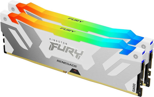 Kingston Fury Renegade RGB DDR5 32GB RAM with 2x16GB Modules and Speed 7200 for Desktop