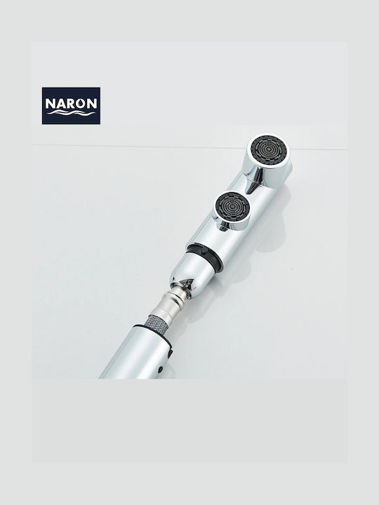 Naron Kitchen Faucet Counter with Shower Chrome
