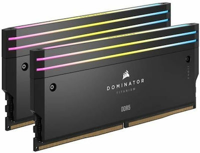 Corsair Dominator Titanium RGB XMP 32GB DDR5 RAM with 2 Modules (2x16GB) and 6400 Speed for Desktop