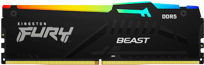 Kingston FURY Beast 64GB DDR5 RAM cu 2 module (2x32GB) și Viteză 6000 pentru Desktop