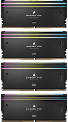 Corsair Dominator Titanium RGB XMP 64GB DDR5 RAM με 4 Modules (4x16GB) και Ταχύτητα 6000 για Desktop