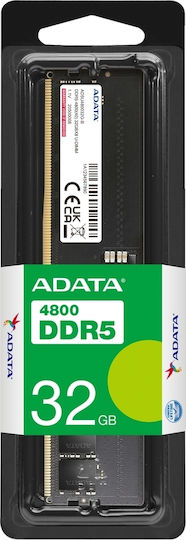 Adata DDR5 με Module 1x32GB και Ταχύτητα 4800 για Desktop
