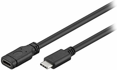 Goobay USB 3.1 Cable USB-C male - USB-C female 15W Black 1m (45393)