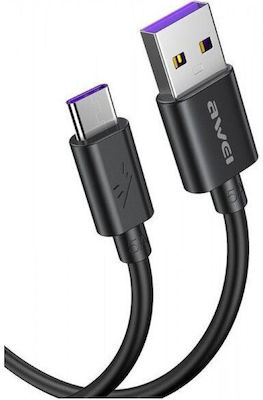 Awei USB 2.0 Cable USB-C male - USB-A Black 0.3m (CL-113T)