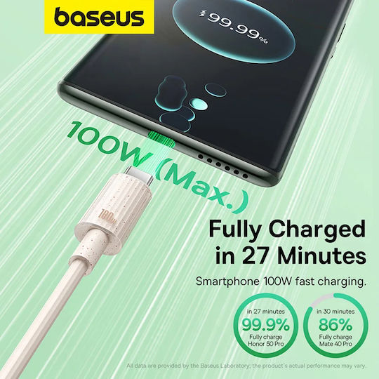 Baseus Series USB 3.0 Cable USB-C male - USB-A 100W PD Ροζ 1m P10360203421-00