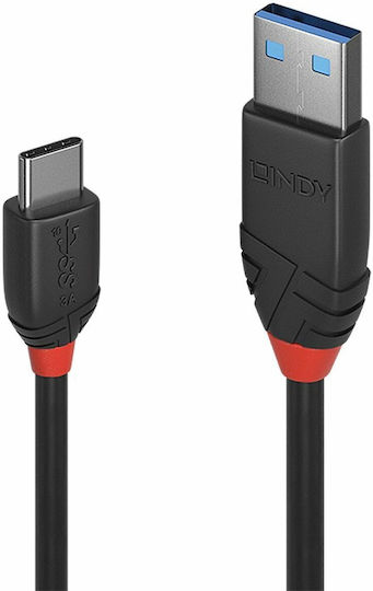 Lindy USB 3.2 Cable USB-C male - USB-A Μαύρο 1m 36916