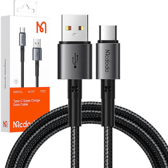 Mcdodo CA-3590 USB 2.0 Cable USB-C male - USB-A 100W PD Μαύρο 1.2m CA-3590