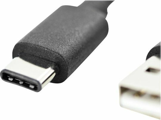 Digitus USB 2.0 Кабел USB-C Мъжки - USB-A Захранване PD Черен 1м AK-300154-010-S