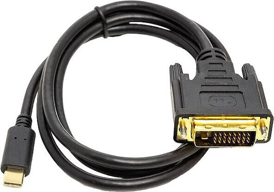 DeLock USB 3.1 Video Kabel USB Typ-C männlich - DVI-D Schwarz 2m 85321