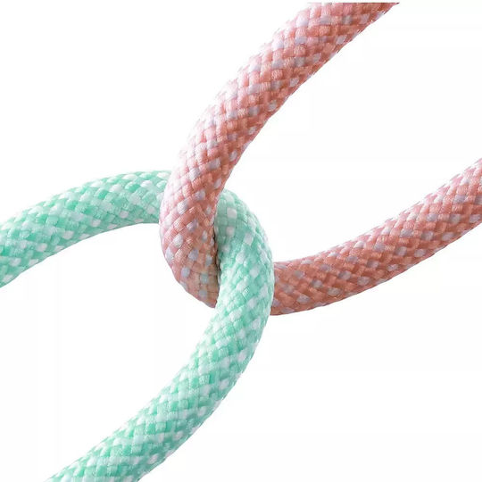Joyroom Multi-color Series Sa34-cc3 USB 2.0 Cable USB-C male - USB-C 60W PD Λευκό 1m