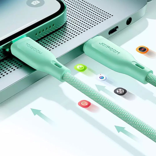 Joyroom Multi-color Series Sa34-cc3 USB 2.0 Cable USB-C male - USB-C 60W PD Λευκό 1m