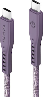 Energea USB 2.0 Cable USB-C male - USB-C 240W Purple 1.5m