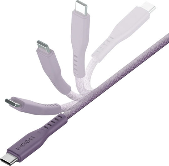 Energea USB 2.0 Cable USB-C male - USB-C 240W PD Μωβ 1.5m