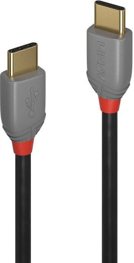 Lindy USB 2.0 Cable USB-C male - USB-C Μαύρο 1m 36871