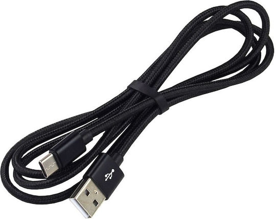 everActive CBB-2CB Braided USB 2.0 Cable USB-C male - USB-A Μαύρο 2m