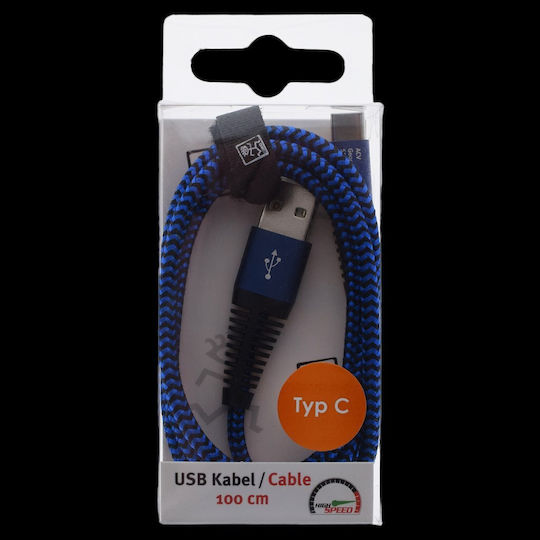 2GO USB 2.0 Cable USB-C male - micro USB-B Μπλε 1m 795950