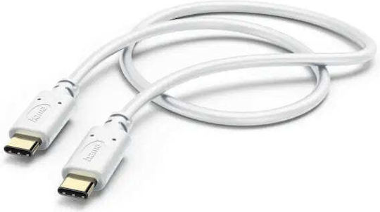HAMA USB 2.0 Кабел USB-C Мъжки - USB-C Бял 1.5м 00201592