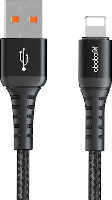 Mcdodo CA-2261 Braided USB-A to Lightning Cable Black 1m