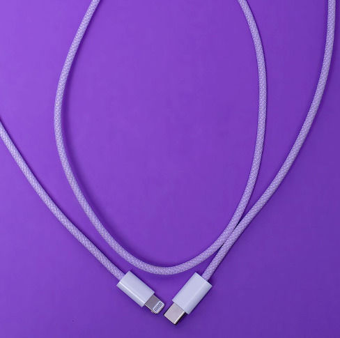 Maxlife Geflochten USB-C zu Lightning Kabel 20W Lila 1m (MXUC-06)