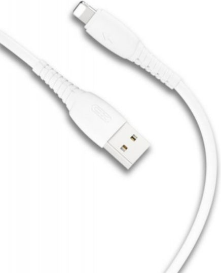 AGC CA-8752 USB-A to Lightning Cable Λευκό 1m (30502116)