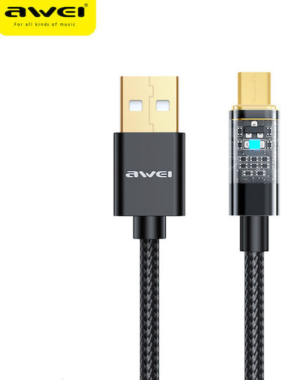 Awei USB-A to Lightning Cable Μαύρο 1m (CL-139L)