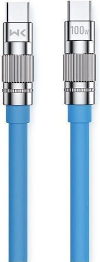 WK WDC-186 USB to Lightning Cable Μπλε 1m