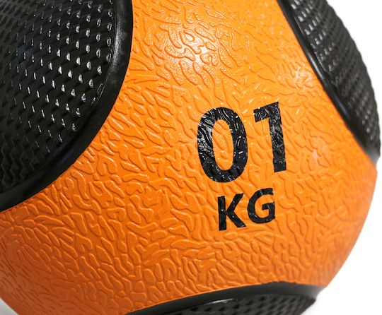 MegaFitness Μπάλα Medicine 19cm , 1kg σε Μαύρο Χρώμα