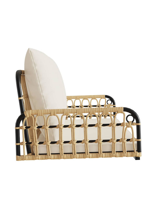 Rattan Swing Beige L105xW58xH38cm